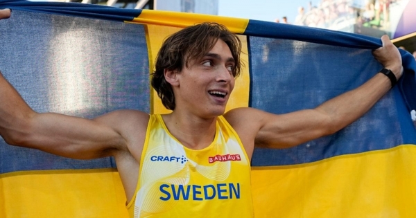 Duplantis won the world title by setting a world record in the pole vault.