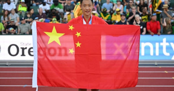 Long jump gold at the World Championships in Athletics, China’s Jiangnan.