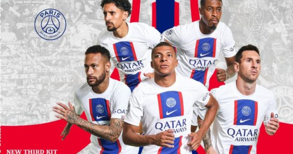 Paris Saint-Germain presents its third jersey for the 2022-2023 season.