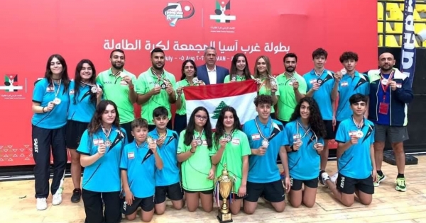 Lebanon’s 16 medals at the West Asian Table Tennis Championships