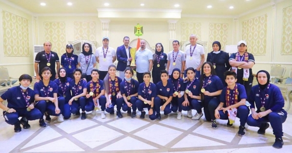 Iraqi Football Association awards women football players for their achievements