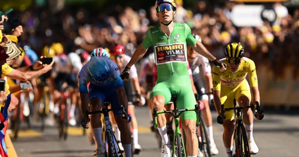 Tour de France: Van Aert wins stage 8, Bogacar retains yellow jersey