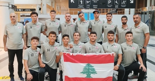 Lebanese volleyball team to Jordan and then to Saudi Arabia.