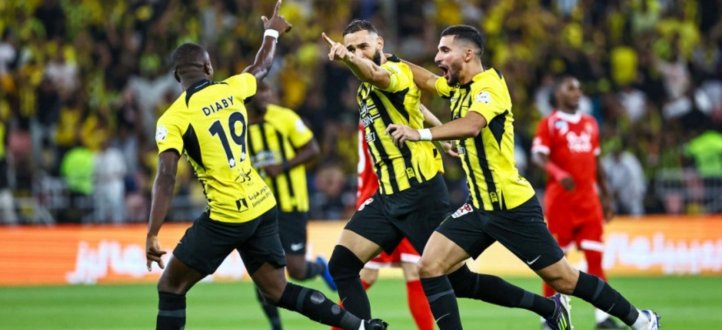 ملخص مباراة الاتحاد 7-1 والوحدة وهاتريك بنزيما